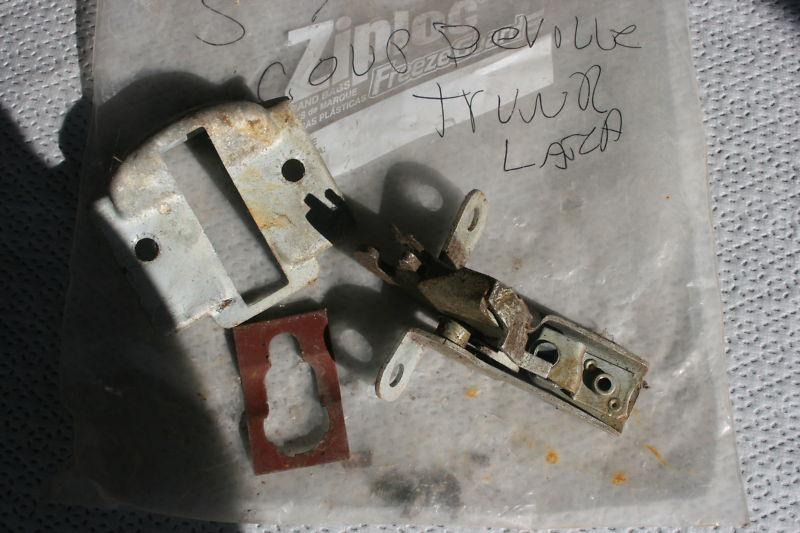 Find 1957 Cadillac trunk latch assembly w/ cover plate and lock