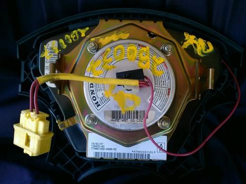 1998 Honda Accord Driver side Wheel Air Bag Black 4DR 4Cyl , US $50.00, image 4