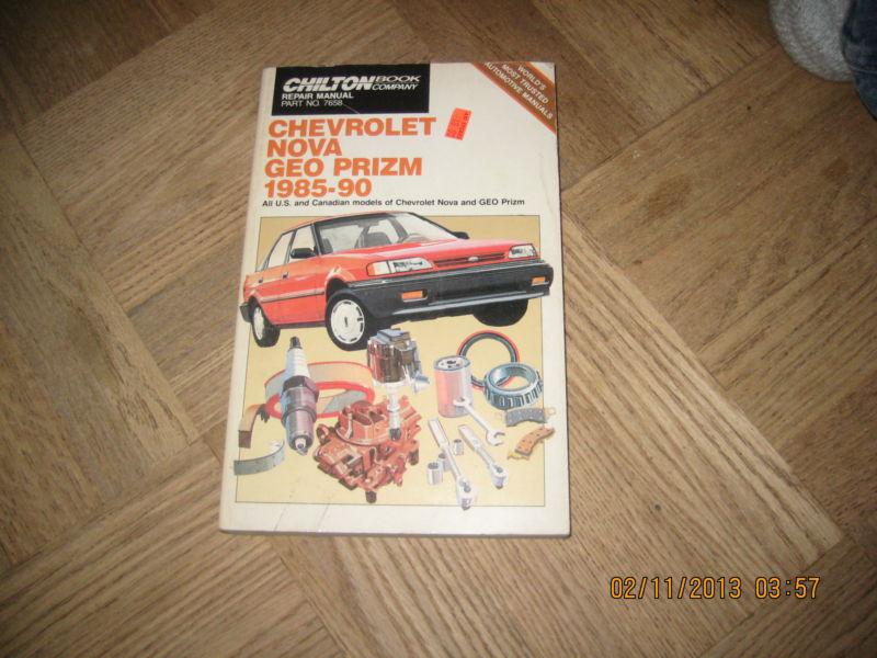 1985 - 1990 chevy nova geo prizm chilton repair manual chilton repair manual