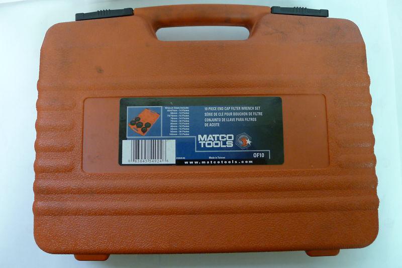 Find MATCO TOOLS END CAP OIL FILTER WRENCH KIT MODEL OF 10 NICE 10 PC