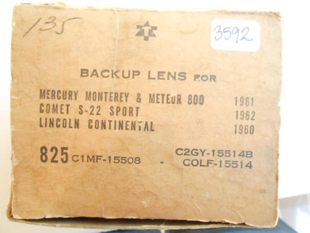 1960 61 1962 Mercury Lincoln Back up Lens NORS, US $19.99, image 4