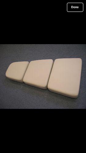 ~ crownline 235 ccr boat set of 3 cream colored vinyl v-berth filler cushions ~