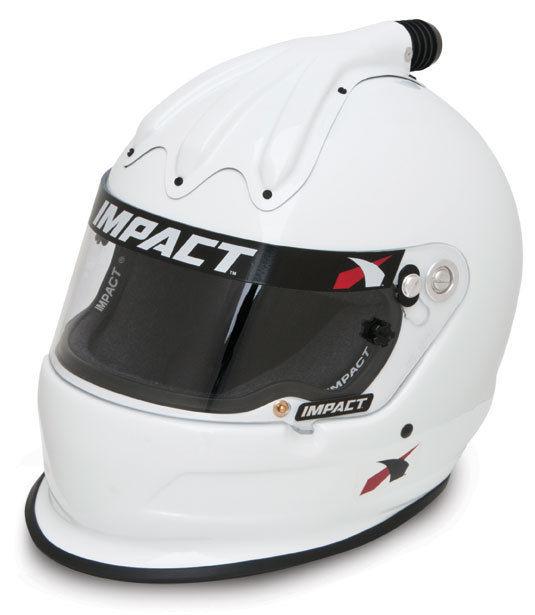 Impact racing 17099409 super charger helmet medium white sa2010