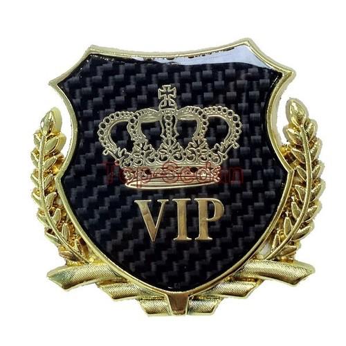 Gold metal vip carbon fiber side trunk badge sticker emblem fit land range rover