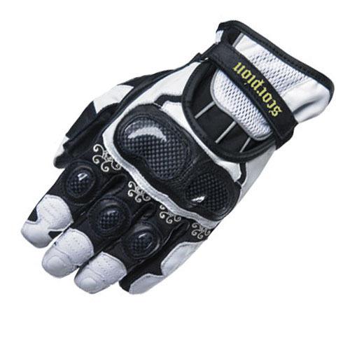 Scorpion fiore short motorcycle gloves white size womens-xx-large