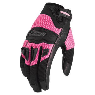 Icon glove womens 29er pink lg 3302-0152