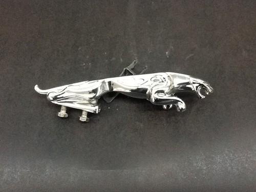 Jaguar --vintage jaguar leaping "cat" chrome hood ornament 7"# 7-24265-3wbb 