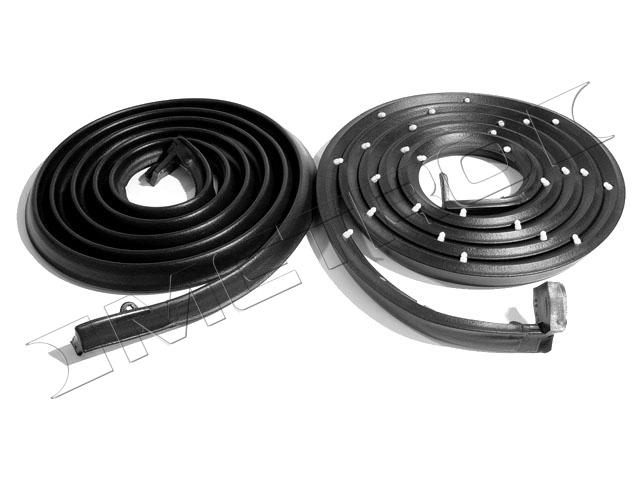 Chevy bel air front molded door seals with clips 4 door sedan 1955-1957