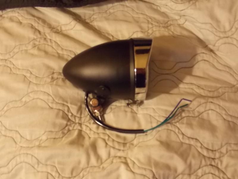 Matte-denim black 5" x 7" headlight-bobber-chopper