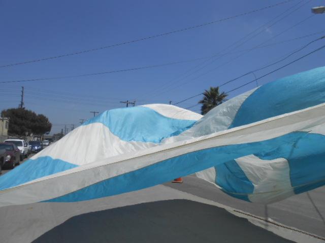 2408   symmetrical sailboat spinnaker   luff = 20' 7"