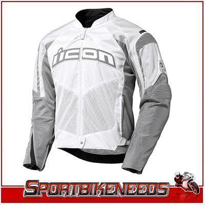 Icon contra white gray textile jacket new  small sm s