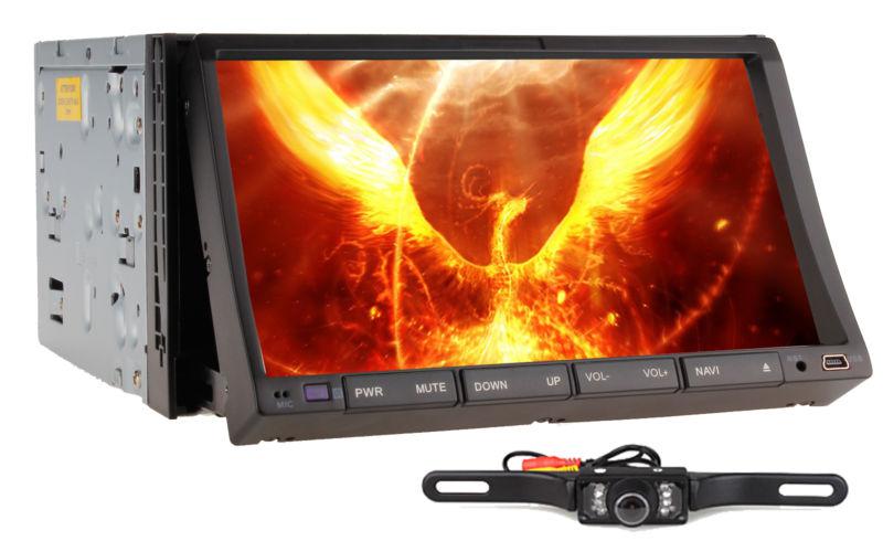 Hd double din 7" touch screen car dvd player gps+camera