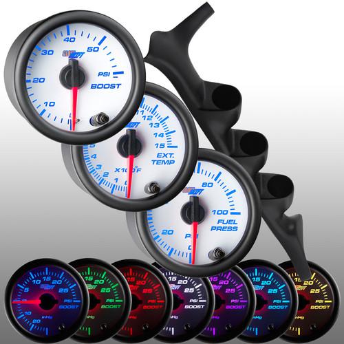 Sell 9297 FORD FSERIES TRIPLE PILLAR POD + WHITE FUEL DIESEL GAUGE