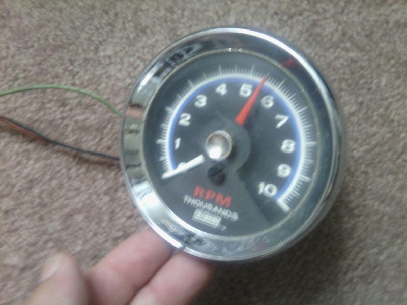  vintage 60's 70's dixco chrome 19000 rpm tach -hot rat rod custom van lowrider