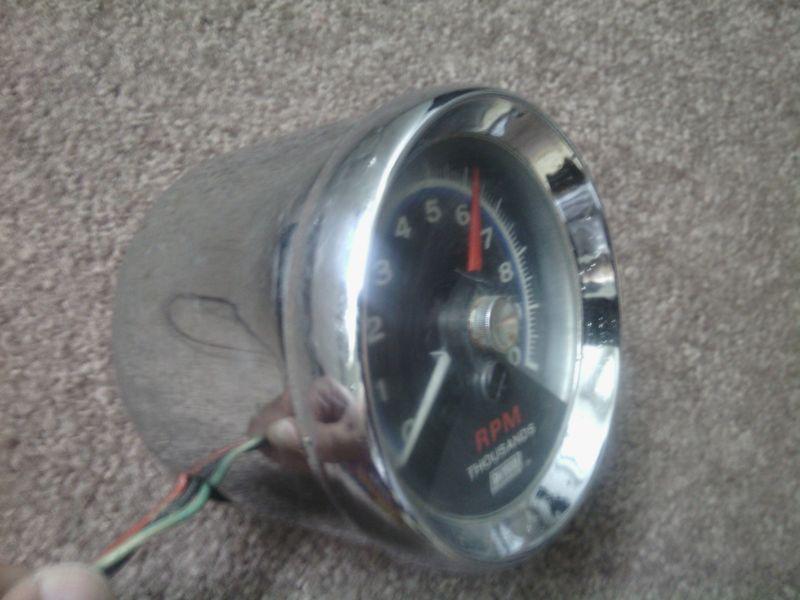 VINTAGE 60's 70's DIXCO CHROME 19000 RPM TACH -HOT RAT ROD CUSTOM VAN LOWRIDER, US $9.99, image 2