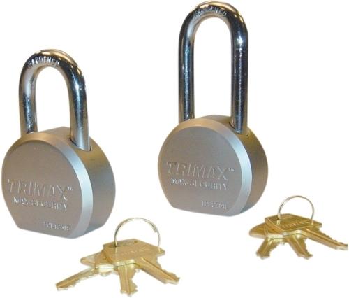 Tpl2251l trimax 64mm solid steel padlock 2-25" x 11mm shackle 64mm round body