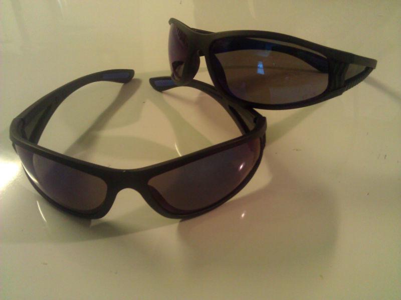 Lot of 2 new 3m stylish safety sunglasses blue or black tint work home driving