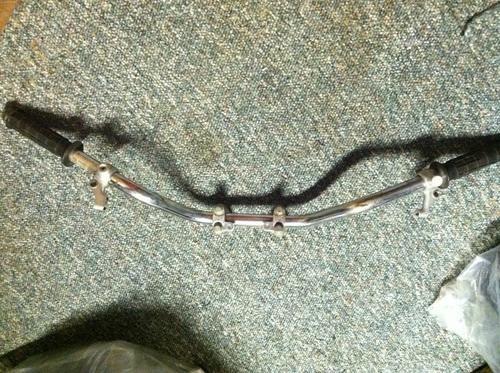 Honda atc 185s 200s handlebars with grips brake lever mounts 80 81 82 83 185 200