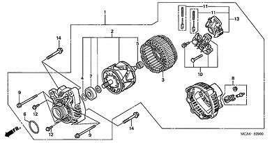 2002 honda gl1800 gl 1800 goldwing factory oem alternator stator free shipping