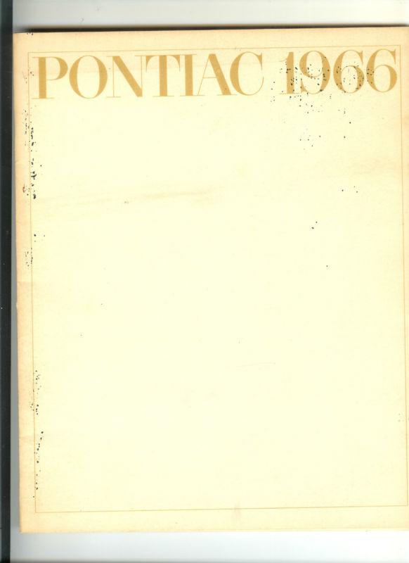 1966 pontiac car dealer brochure