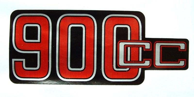 Bmw.900cc red & silver trim side / battery covers decals