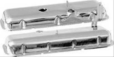Oer valve covers steel chrome chevy big block w/out power brakes pair