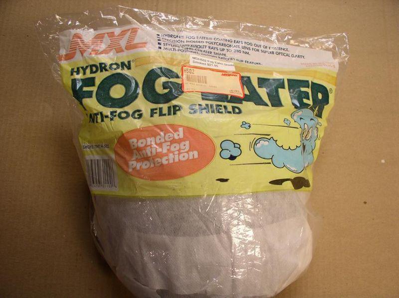 Mxl hydron fog eater anti-fog flip shield for snowmobile helmet 301102 smoke