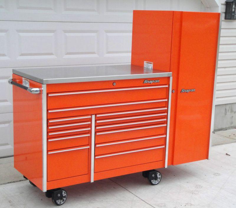 Snap on krl1022 orange double bank tool box toolbox & full size krl1012 locker