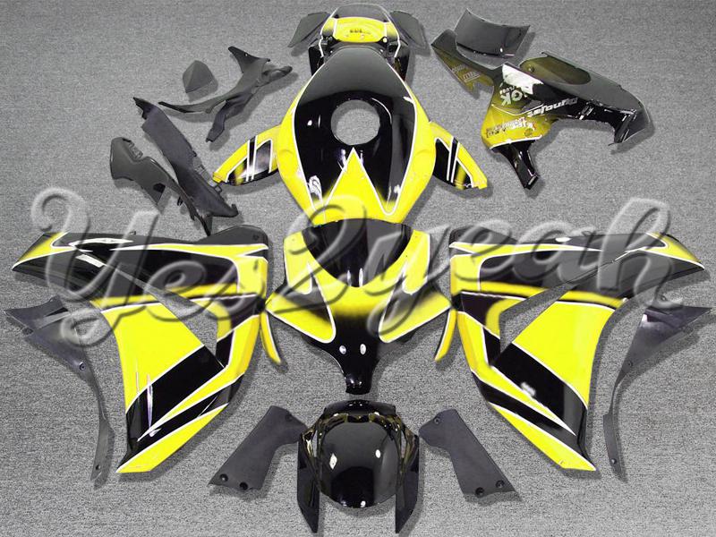 Injection molded fit fireblade cbr1000rr 08-11 yellow black fairing zn919