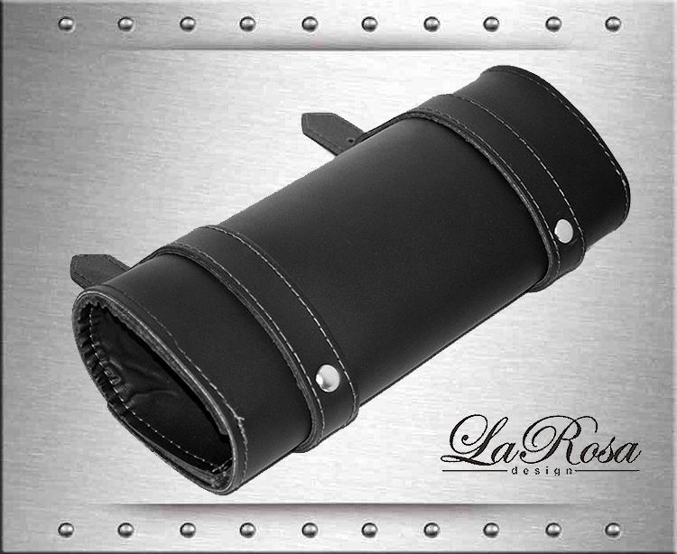 La Rosa Black Leather Harley Softail Sportster Front Tool Bag + Spare Gas Bottle, US $104.95, image 4