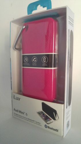 Iluv aud mini 6 (audmini6) slim portable weather-resistant bluetooth(pink) new!!