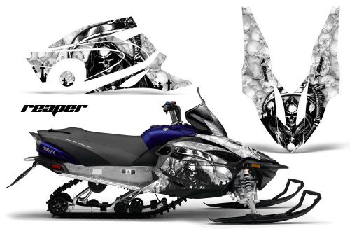 Yamaha vector graphic kit amr racing snowmobile sled wrap decal 12-13 reaper wht