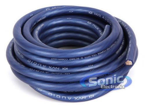 Nvx xw4bl20 20 ft. of 100% ofc blue envyflex 4-gauge power/ground wire cable