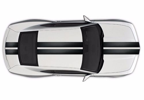New chevrolet camaro center racing stripes 5d high gloss blk carbon fiber vinyl