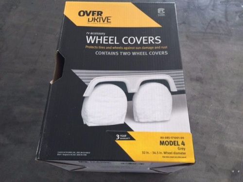 Classic accessories 80-085-171001-0 model 4 gray vinyl  wheel covers 32-34.5"