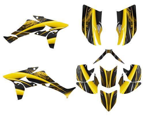 Trx 450r graphics honda 450 quad custom wrap kit #3333 yellow