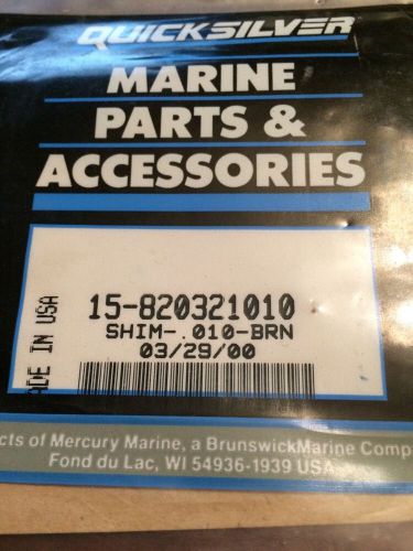 Mercury marine/mercruiser  new oem shim-.010-brown 15-820321010