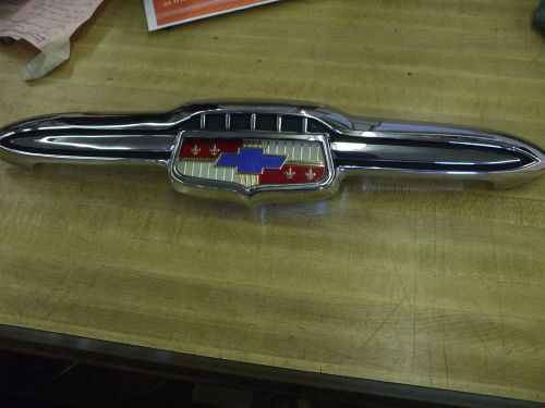 1953 chevy trunk emblem orig newly [triple] plated l@@@@@@@@@k