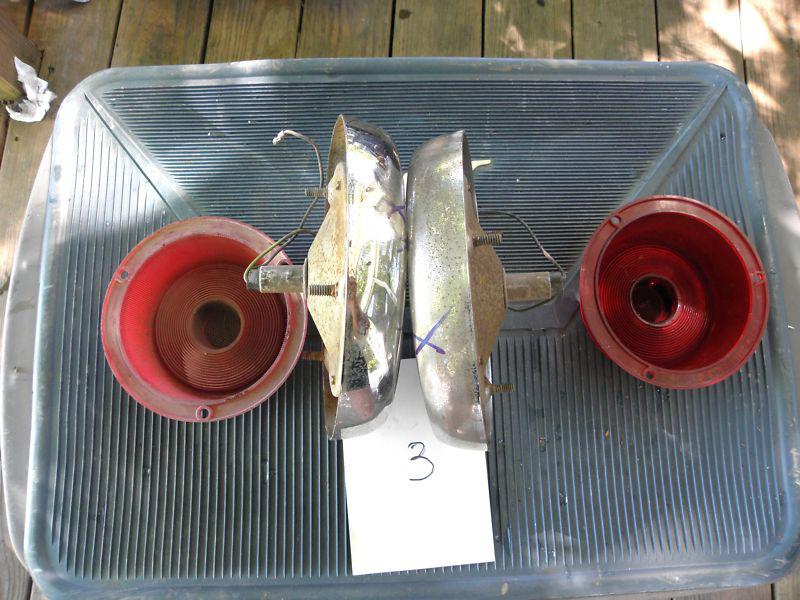 1955 Ford Tail Light Assembly- Housings, Lenses, Pair 3f 55 T-Bird, US $25.00, image 3
