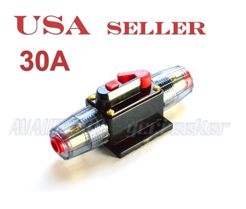 30a car audio inline circuit breaker fuse for 12v system protection
