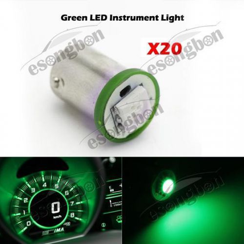 20x green led instrument panel light bulb ba9s mini bayonet base for ford