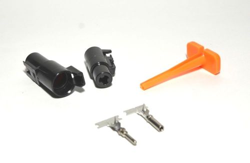 Deutsch dthd 1-pin connector kit, 12-14awg stamp contacts with removal tool