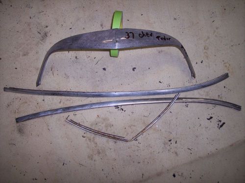 1937 chevrolet tudor coupe grill trim stainless oem