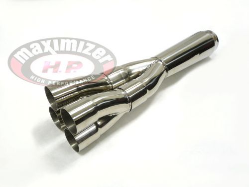 Maximizer 4-2-1 hiflow exhaust merge collector 3.4&#034; id outlet/ 2.3&#034; od inlet