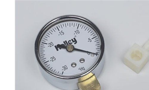 Holley analog mechanical vacuum gauge 2 1/16&#034; dia white face 26-501