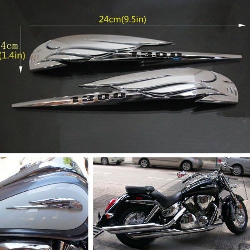Motorcycle chrome gas tank emblem sticker badge decal for honda vtx 1300 c r s