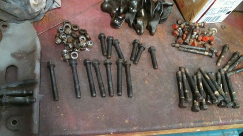Vintage chevy engine parts 283 350 head bolts rocker arms lick nuts sbc