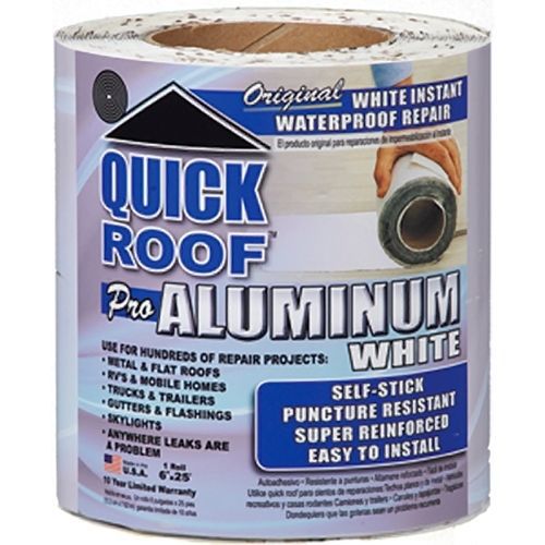 Cofair product wqr625 white 6&#034; x 25&#039; waterproof roof repair