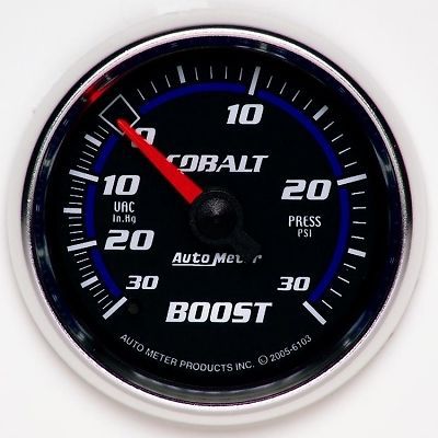 Auto meter 6103 cobalt series gauge 2-1/16&#034; boost/vacuum mechanical