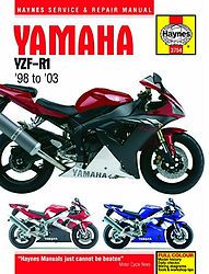 Haynes service manual for yamaha yzf-r1, '98 '99 '00 '01 '02 '03